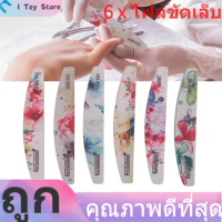 6Pcs Double-Sided Manicure Tool ตะไบเล็บที่ขัดเงาเล็บแบบศิลปะที่ตะไบเล็บตะไบการทำเล็บมือเล็บเท้าเครื่องมือ