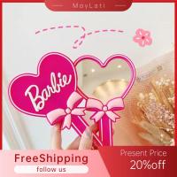 MAYLATI Kawaii Hand Hold Makeup Mirror กระจกรูปผูกโบว์ลายการ์ตูนกระจกมือถืออุปกรณ์เครื่องสำอางแฟชั่นสำหรับ Y2K เด็กผู้หญิงของขวัญ