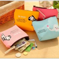 Cute Animal Print Coin Purse Womens PU Key Case Korean Student Wallet Cartoon Handbag Phone Bag