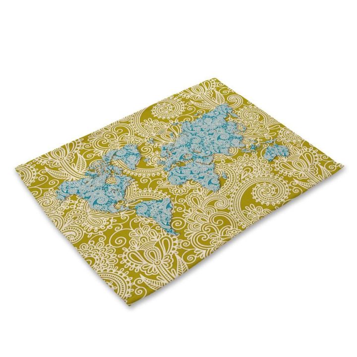 map-of-the-world-cloth-table-mat-pad-design-coasters-placemat-dining-home-decoration-accessories-cotton-linen-fabric-tablecloth