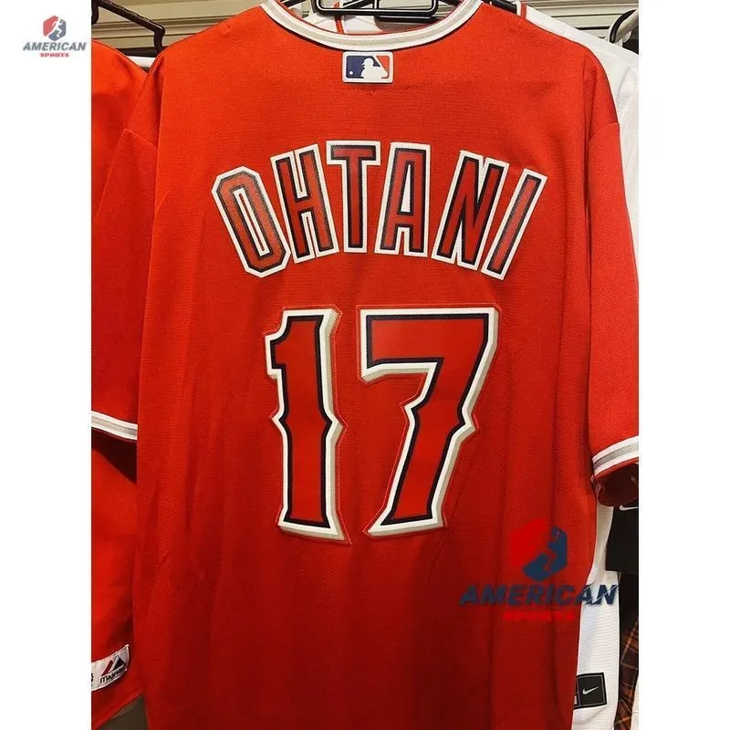 High quality and high sales embroidered jerseys Men's shirt 2023MLB Los  Angeles Angels Shohei Ohtani Red Home player Baseball Jersey