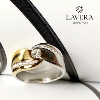 LAVERA Diamond - White and Yellow Gold Diamond Ring  แหวนประดับเพชร ทองขาว และ ทองคำ