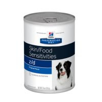 Hill’s Z/d อาหารสุนัขภูมิแพ้ ชนิดกระป๋อง 370g(1 กระป๋อง)  Hills Z / D 370g canned dog food, allergic treatment*ส่งฟรี เฉพาะเดือนนี้เท่านั้น*