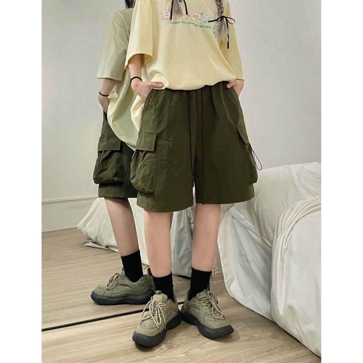 กางเกงคาร์โก้-y2k-อเมริกาแบบย้อนยุคสำหรับเด็กผู้หญิงกางเกงขาม้าจีบแนวสตรีทฮิปฮอปผ้าบางกางเกงเอวสูงฤดูร้อนสไตล์เกาหลี