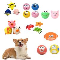 Dog Squeaky Rubber Toys Dog Latex Chew Toy Puppy Sound Toy Animal Bite Resistant Train Dog Supplies For Small Medium Large Dog Toys