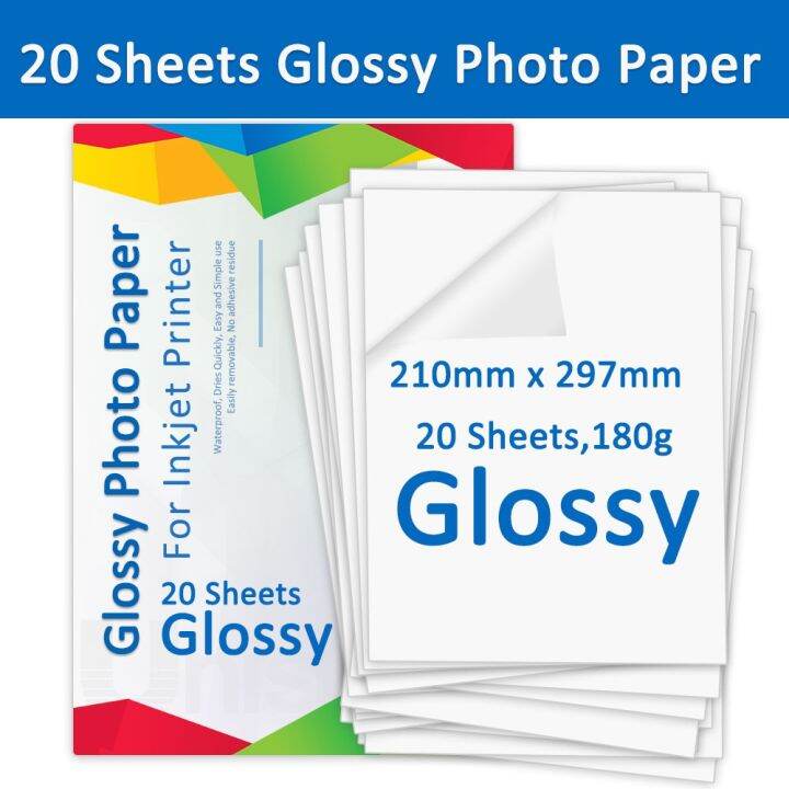 10/20/40 Sheets 180g Glossy Printing Paper 108g Matte Photo Paper Gloss ...