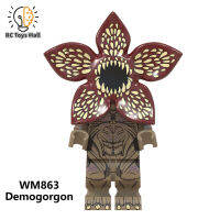 ของเล่นบล็อคก่อสร้างขนาดเล็กแฟชั่นสำหรับคนแปลกหน้าสิ่งต่างๆ Demogorgon อาคารประกอบบล็อคก่อสร้างเป็นของขวัญสำหรับแฟนๆเด็ก