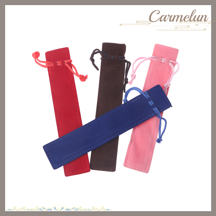 carmelun-5ชิ้นกล่องดินสอ-lap-kecil-เชือกกำมะหยี่กระเป๋าใส่ปากกาสำหรับการจัดเก็บหนึ่งปากกา