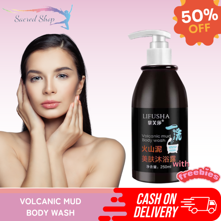 Original 250ML Volcanic Mud Whitening Body Wash Gel Turns Whitening