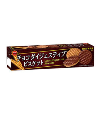 Bourbon Choco Digestive Biscuits 17P ผลิตในประเทศญี่ปุ่น บิสกิตรสช็อกโกแลตอร่อยผสมผสานกับท็อปปิ้งช็อกโกแลตอย่างกลมกลืน