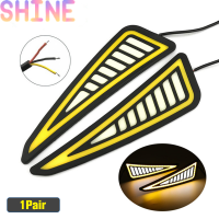 Shine รถ LED ซิลิโคนกันน้ำ DRL Strips cob LED รถยนต์ Daytime วิ่งแสงกันชนไฟแถบกลาง