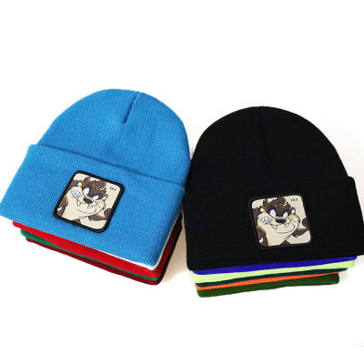 Europe America Sports Outdoor Male Female Autumn Winter Knitting Beanie Hat Men Women Warm Cute Dog TAZ Pullover Cap Bone Z15