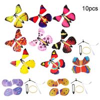 10 PCS Flying in the Book Fairy Rubber Band Powered Wind Up Butterfly Toy Great Surprise Gift