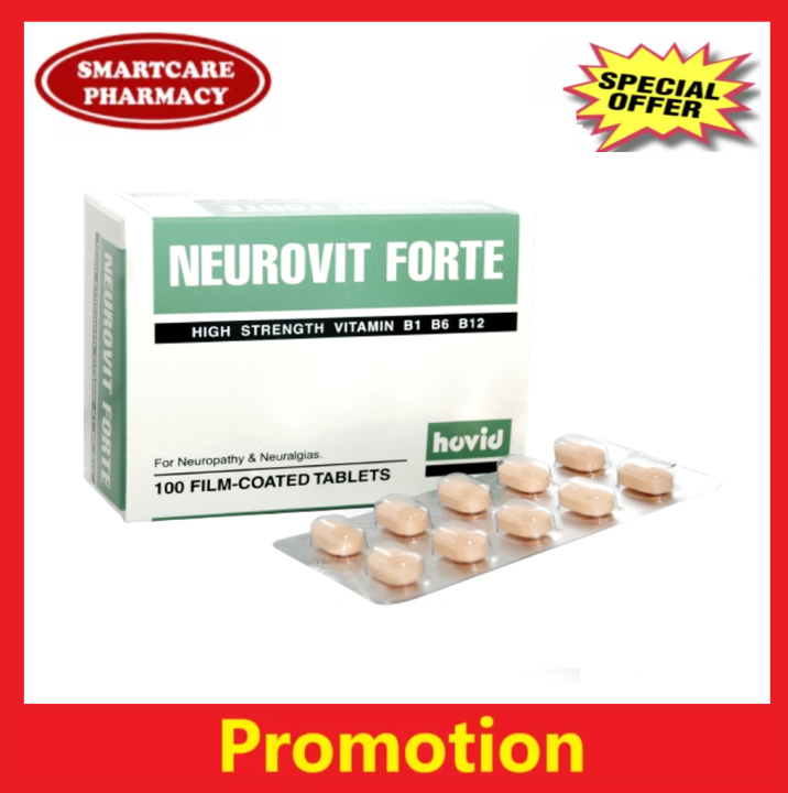 HOVID NEUROVIT VITAMIN B1 B6 B12 100 TABLETS | Lazada