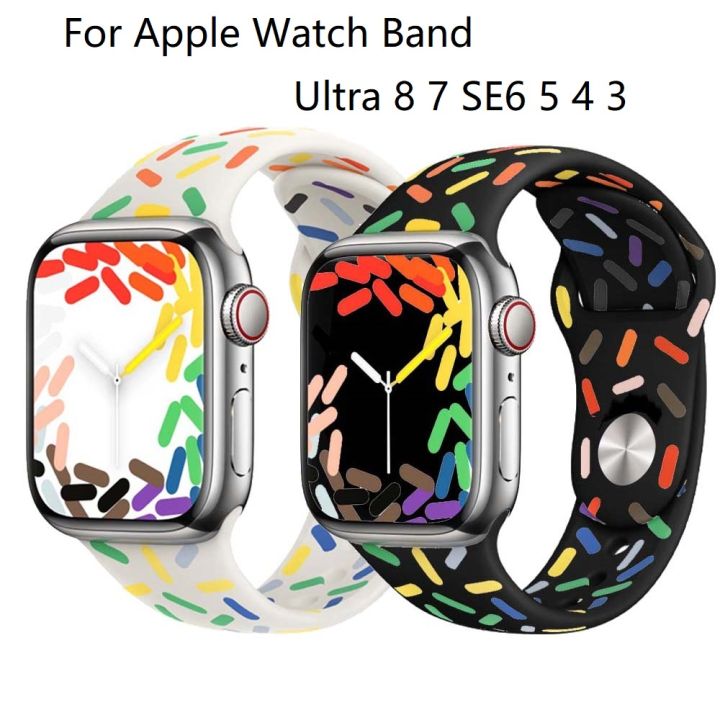 Pride Edition Sport Band For Apple Watch strap 44mm 40mm 45mm 41mm