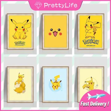 Anime Pokemon Pikachu Stickers 5D Diamond Painting Backpack