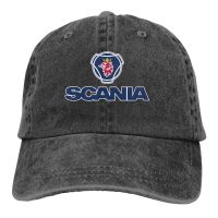 scania unisex truck baseball yangmiao cap 100% cotton fits men women washed denim adjustable