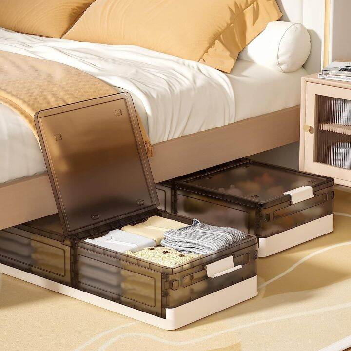 Stackable Under Bed Storage Containers, Plastic Storage bin with lids