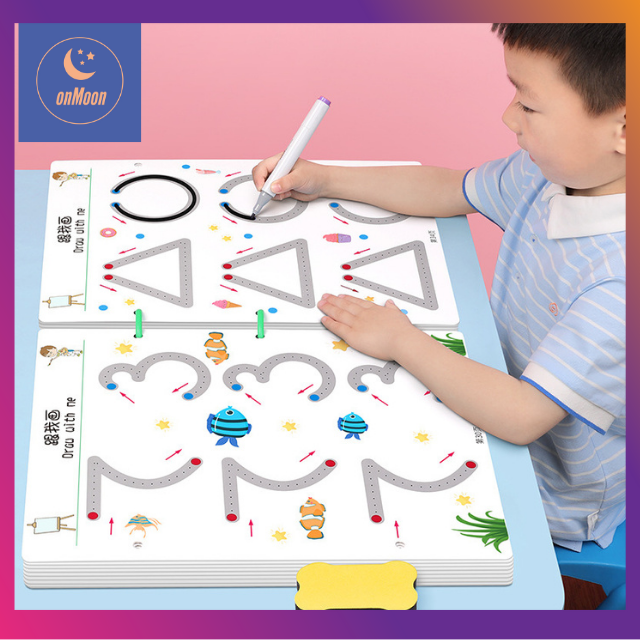 Giáo Dục Sớm] Montessori Tập Tô Màu, Tập Viết Chữ Và Câu Đố Thông Minh Xóa  Được Giúp Bé Tập Trung Tư Duy Logic | Lazada.Vn