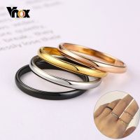 【CC】❈✑☃  Vnox 2mm Thin Rings Minimalist Set Tail Extra Small Size  3-  10