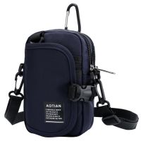 Mens Small Shoulder Bag Waterproof Portable Casual Travel Card Bag Anti-Theft Male Mini Crossbody Bag