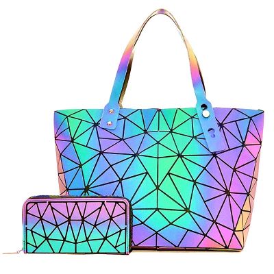 Big Crossbody Bags For Women Hand Bag Fashion Set Purse and Handbags Luminous colour Ladies Designer totes Holographic Bolsas