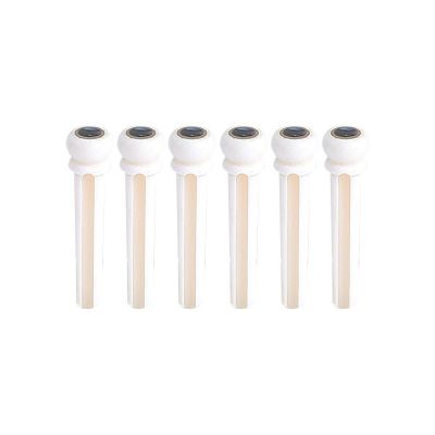 High efficiency folk guitar string nails beef bone ebony solid string cone wooden guitar string post a set of 6 guitar nail accessories hot-selling items