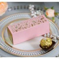DABONAS Pearl Paper Wedding Dragees Box Birthday Party Candy Gift Drawer Box With Butterfly Chocolate Packaging Box Supply