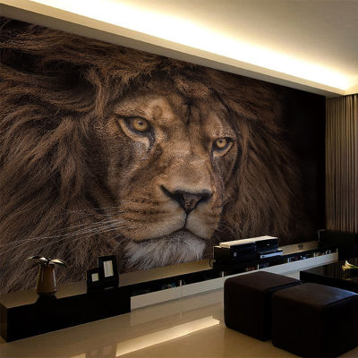 [hot]Photo Wallpaper Custom 3D Stereo HD Wildlife Lion Backdrop Wall Mural Hotel Living Room Classic Decor Wall Paper Papel De Parede