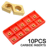 10 CCMT060204-HM YBC251คาร์ไบด์แทรกใบมีดตัดสำหรับ CNC กลึงเปลี่ยนเครื่องมือ6x6mm