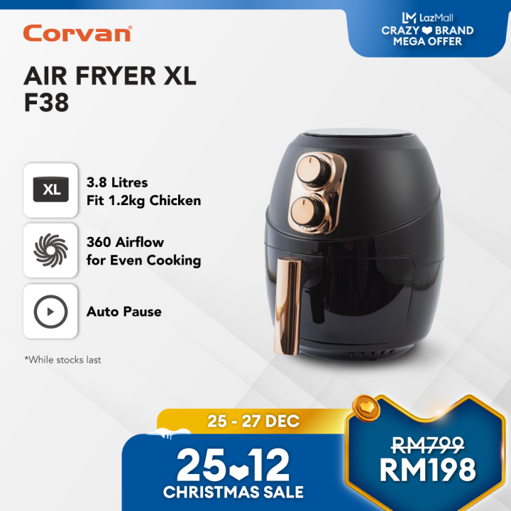 Corvan 3D Air Fryer F38 Premium Grade - Size XL / Rose Gold | Lazada