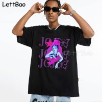 2022 Hot Anime Jojo Bizarre Adventure T Shirt Jotaro Star Platinum Manga Graphic Print Tshirts Loose 100% Cotton Gildan