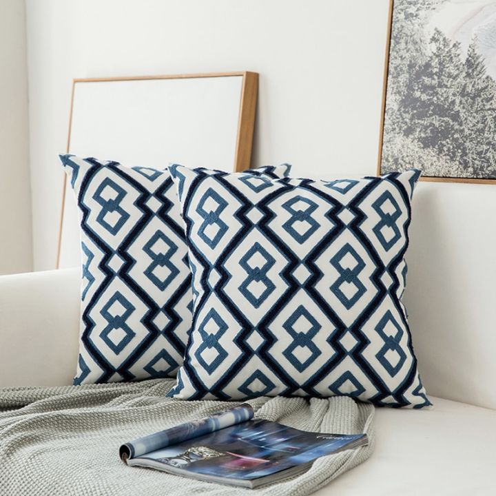 home-decor-embroidered-cushion-cover-navy-blue-white-geometric-floral-canvas-cotton-suqare-embroidery-pillow-cover-45x45cm