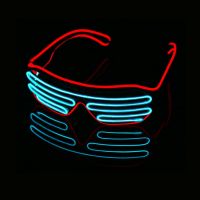 LED Glasses Flashing EL Wire Luminous Party Decorative Lighting Classic Gifts Bright Light Activing Props Festival Party Gifts