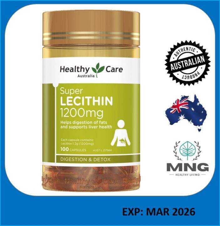 Healthy Care Super Lecithin 1200mg - 100 Capsules | Lazada