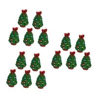 40 PCS Mini Christmas Tree Statue Decor Scrapbook Embellishments Christmas Tree Keychain