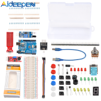 Original Aideepen Maker 830ชุด Arduino R3 Breadboard Basic Simple การเรียนรู้ชุด/ระดับน้ำ/ความชื้น/LED ควบคุม Breadboard ชุด