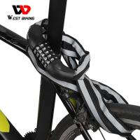 Bicycle Anti-theft Lock Reflective MTB Bike Code Combination Lock Helmet Bag Lock Riding Accessories