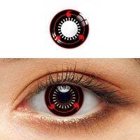 คอสเพลย์มีสีคอนแท็กเลนส์นักเรียนซาสึเกะ Sharingan สี2ชิ้น/1คู่