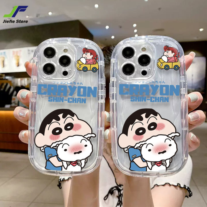 jiefie-crayon-เคสโทรศัพท์รูปการ์ตูนใหม่เล็กๆน้อยๆสำหรับ-vivo-v23e-v23-v23-pro-v25-pro-v21-s1-s1-pro-อะนิเมะตัวละครซองป้องกัน-tpu-ใหม่และความรักเล็กๆน้อยๆสบู่นุ่ม