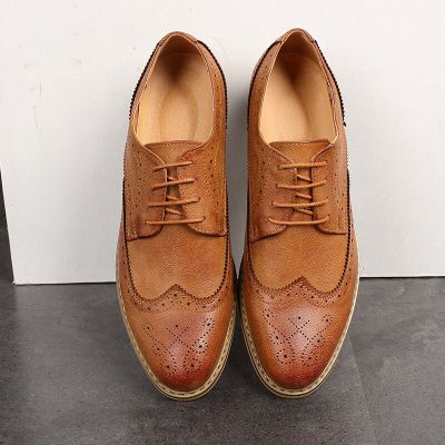 ฟอร์ดรองเท้าผู้ชาย Brogues รองเท้าลูกไม้ขึ้น Bullock ธุรกิจรองเท้าชุดแต่งงานชายรองเท้าอย่างเป็นทางการ56