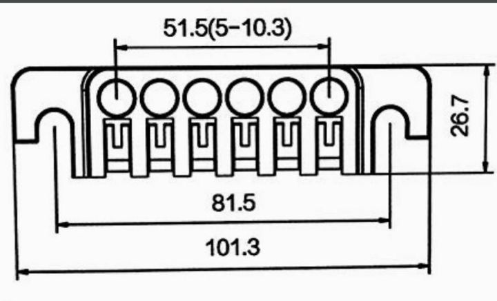 สะพาน-guyker-บริดจ์ส่วนหางกีตาร์โบราณ-tp-6-70พร้อมกระดุมสำหรับ-lp-6-st-กีต้าร์ไฟฟ้า