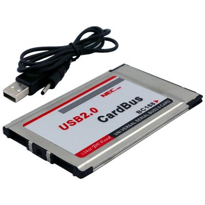 PCMCIA to USB 2.0 CardBus Dual 2 Port 480M Card Adapter for Laptop PC Computer