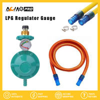 AumoPro ตัวควบคุมแก๊สเหลวในครัวเรือน,1ชิ้น2910 + 2913 LPG พร้อมมาตรวัด + LPG ชุดท่อวาล์วลดความดันก๊าซเหลวของใช้ในครัวเรือนจุกวาล์วแก๊สอุปกรณ์เสริมวาล์วมาตรวัดวาล์วความดันปานกลางวาล์วควบคุมแรงดันต่ำ