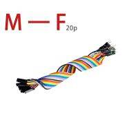 20pcs 20cm 2.54mm 1p-1p Pin Female to Male Color Breadboard Cable Jump Wire Jumper For