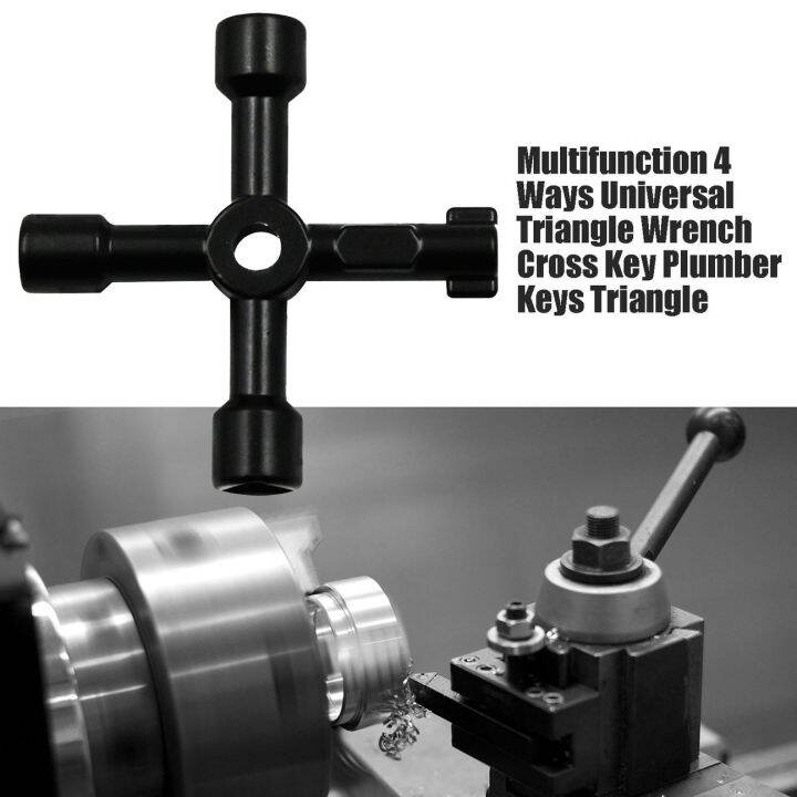 สินค้าขายดีมัลติฟังก์ชั่4วิธี-universal-triangle-wrench-cross-key-ช่างประปา-keys-triangle