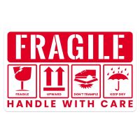 10-50pcs Fragile Handle with Care Warning Stickers Self Sealing Adhensive Business Dont Fall Express Shipping Thank You Labels Stickers Labels