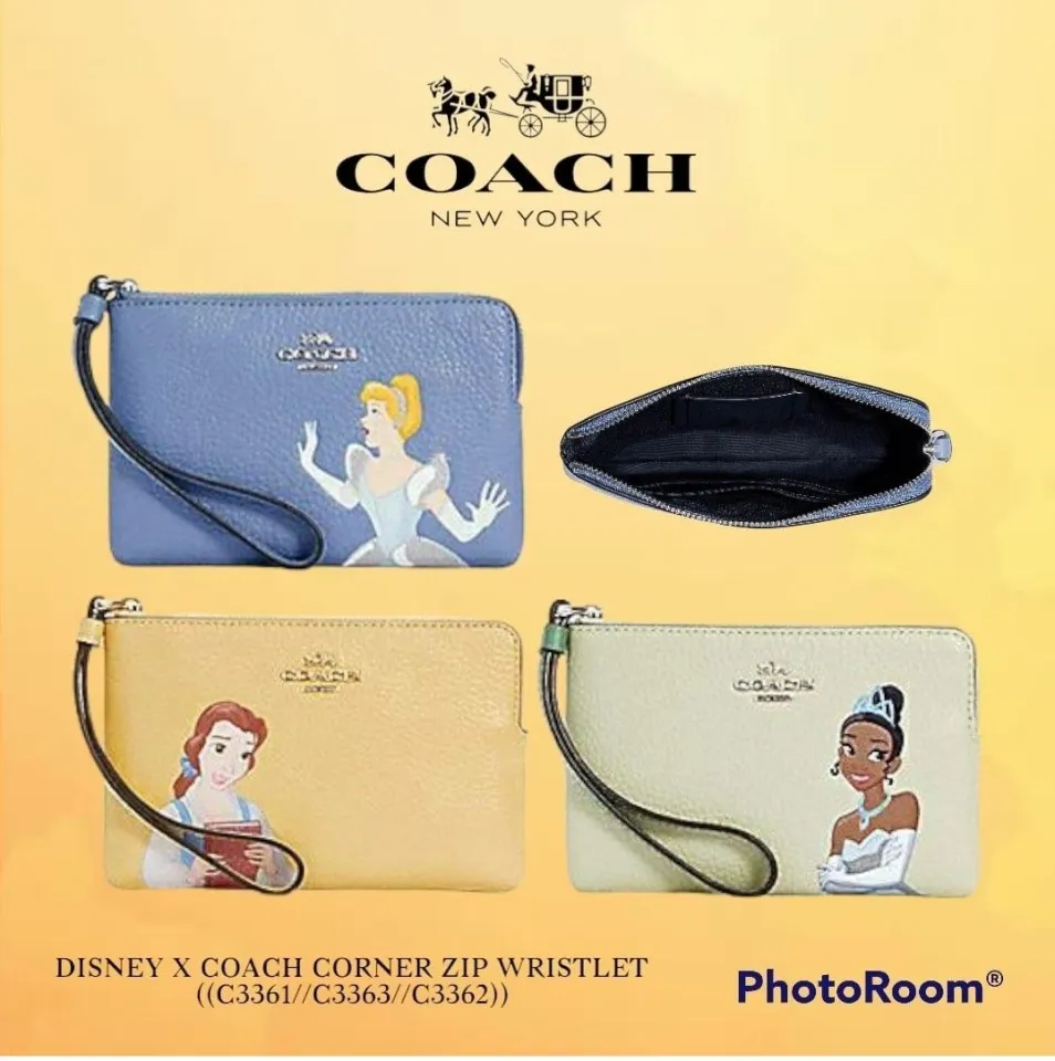 Disney x Coach + Corner Zip Wristlet with Tiana