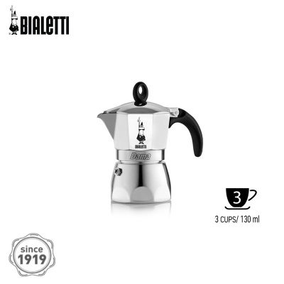 GL-หม้อต้มกาแฟ Bialetti รุ่นดามา ขนาด 3 ถ้วย - สีเงิน