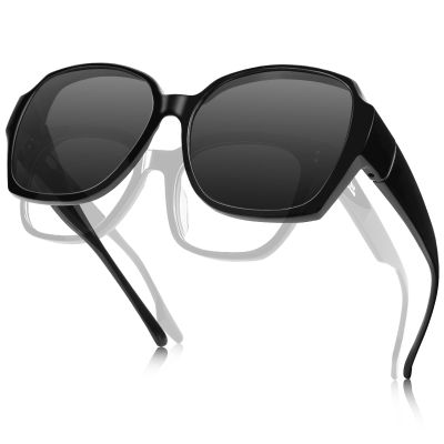 แว่นกันแดด Bazlee ใส่ได้กับแว่นตาทรงใหญ่แว่นตากันแดดห่อรอบๆพร้อม UV400ป้องกัน100% แว่นกันแดดแว่นกันแดดแว่นกันแดดแว่นตาทรงใหญ่โพลาไรซ์สำหรับผู้หญิงผู้ชาย